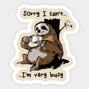 the busy sloth Sticker